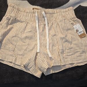 Striped Tan Women's Shorts